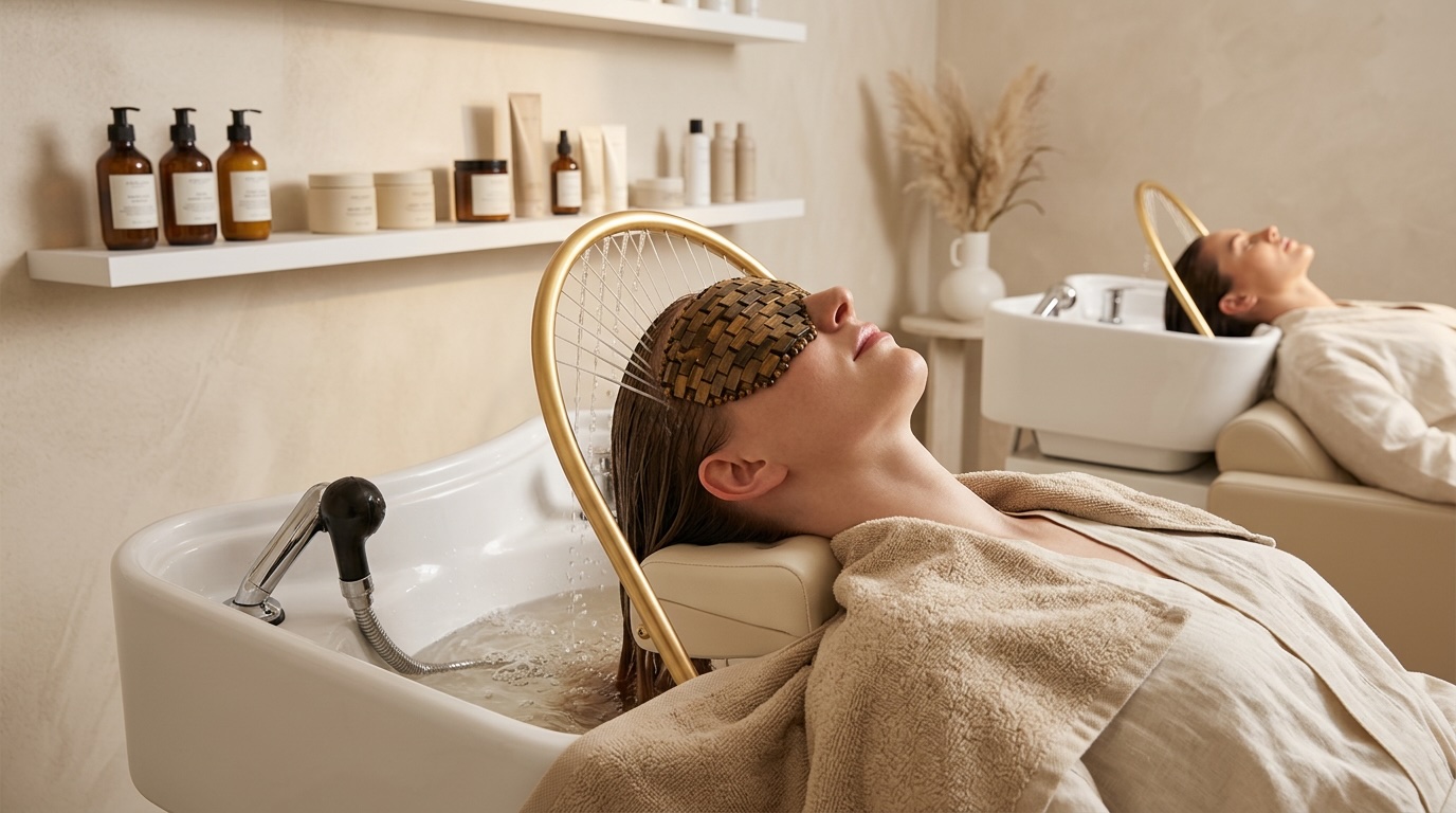 Expérience Head Spa premium avec arche dorée